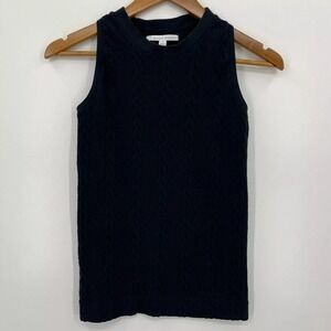 Epoque Evolution Tank Top Shirt Women's Size S Black Pullover Crew Neck Knit